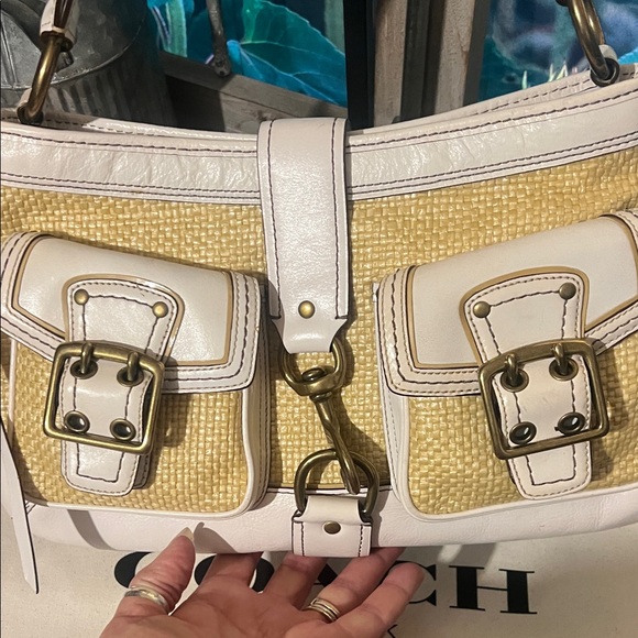 Coach Legacy Raffia Satchel - Picture 2 of 10